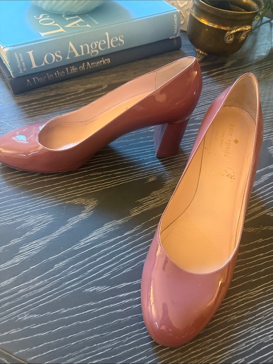 kate spade Shoes - Kate Spade New York Vero Cucio Dusty Pink Rounded Toe 3” Block Heels Pumps Sz 11